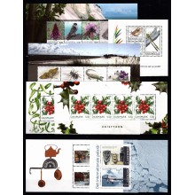 Lot med 7 forskellige danske miniark. Alle Postfriske.